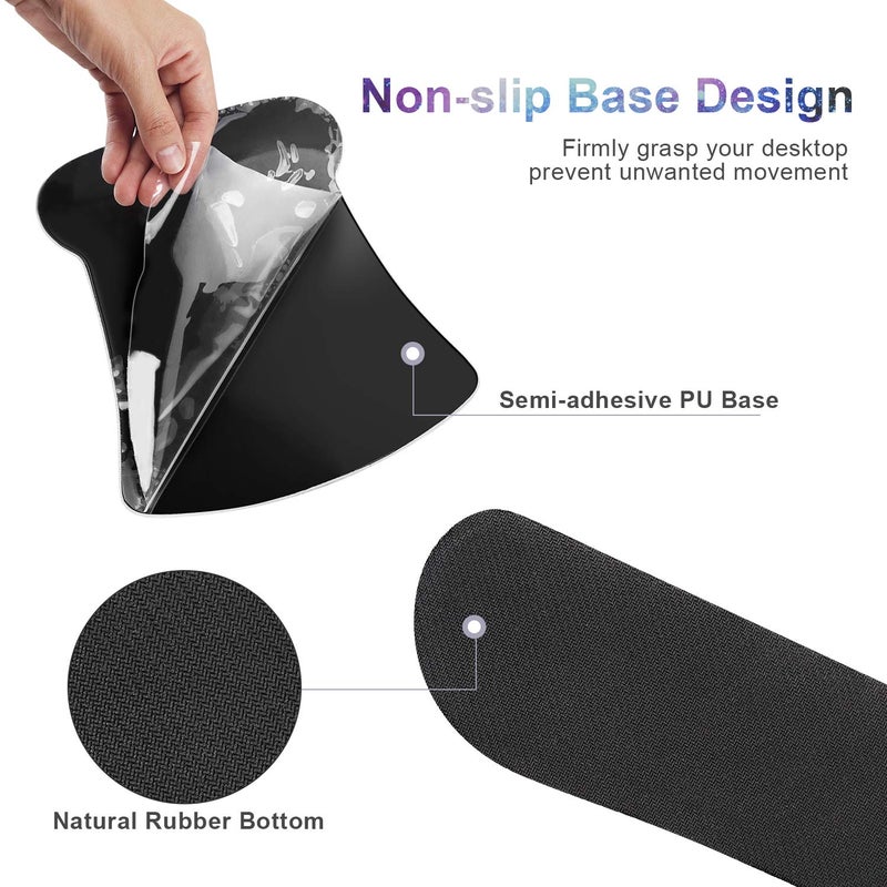 iVeze Mouse Pad with Wrist Support and Keyboard Wrist Rest Pad Set,Ergonomic Mouse Pads for Computers Laptop,Non-Slip Comfortable Mousepad w/Raised Memory Foam for Easy Typing & Pain Relief (Galaxy) - Image 5